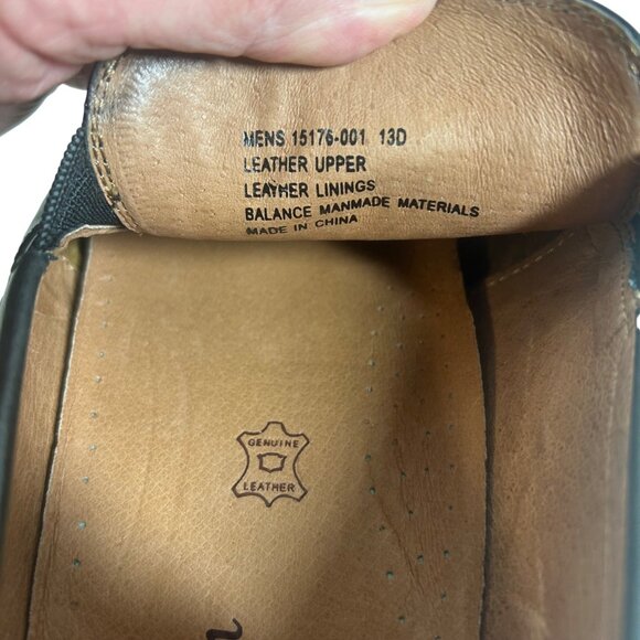 Florsheim Black Leather Slip-On Dress Shoes Mens Size 13D Flexsole Comfort Sole
